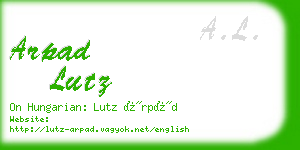 arpad lutz business card